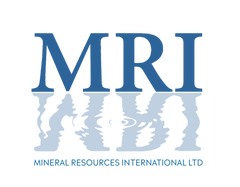 Blue MRI Mineral Resources International logo, supplements health theme
